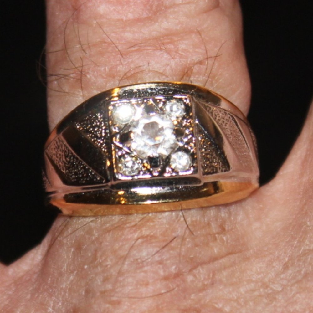 Beautiful 14K Gold Plated Ring with CZ's